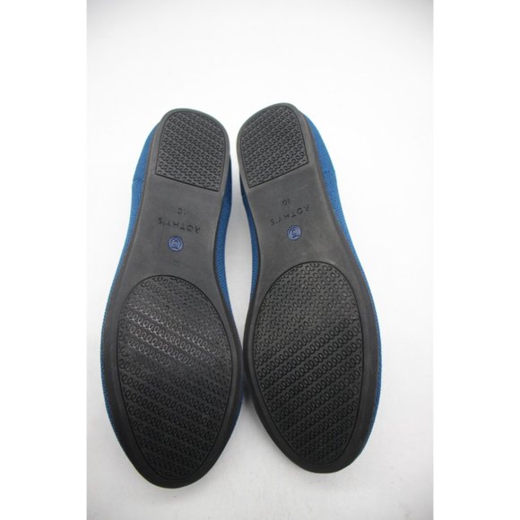 Rothy’s The Flat Women's Size 10 Blue Beige Knit Round Toe Slip On Flats - Picture 7 of 9